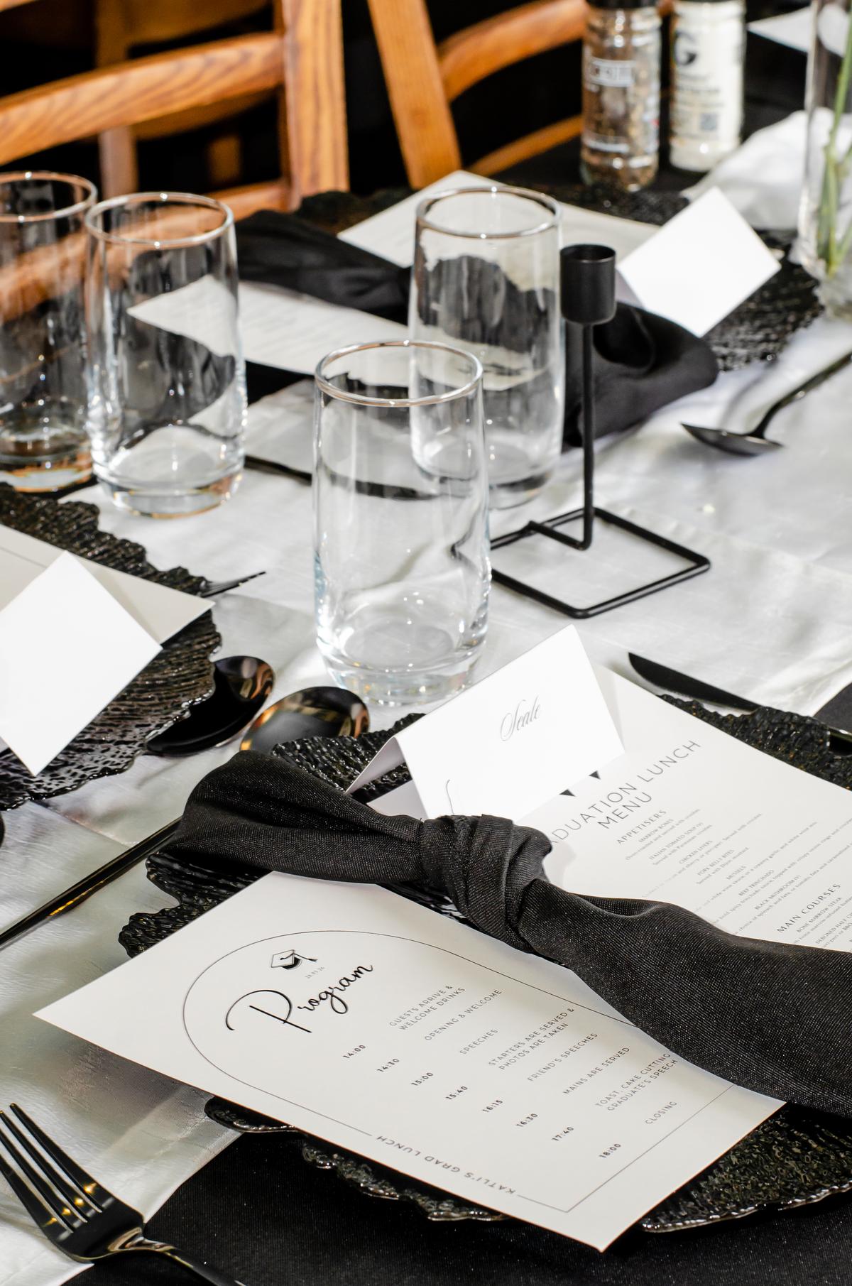 Katlego graduation programme and menu
