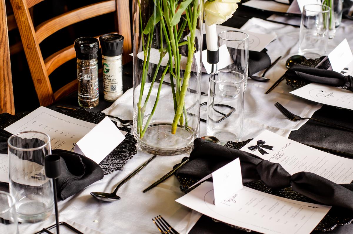 Katlego graduation rose centrepiece